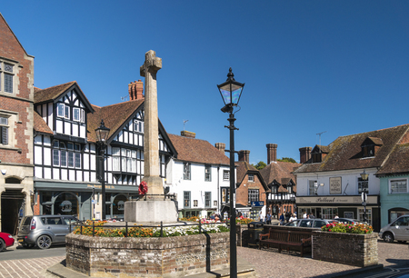 The war memorial in the High Street of the ancient town of Arundel, West Sussex, UKのeditorial素材