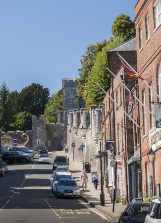 Street view of the town of Arundel, West Sussex, UKのeditorial素材