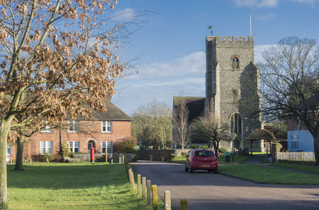 Saint Marys church in the village of Chartham, Kent, UKのeditorial素材