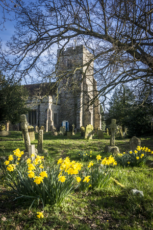 St Margaret's church in the village of Bethersden, Kent, UKの写真素材