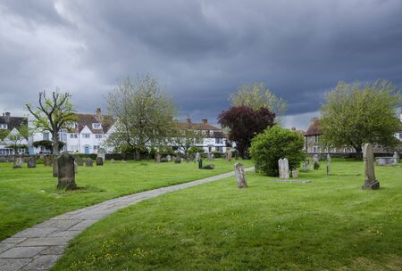 St Thomas the Martyr Churchyard at Winchelsea, East Sussex, UKの写真素材