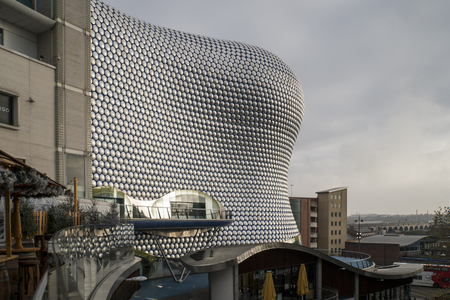 Modern building facade in the city of Birmngham, UKのeditorial素材