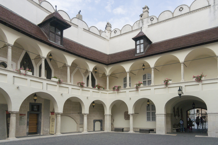 Old Town Hall in the ancient city of Bratislava, Slovakiaのeditorial素材