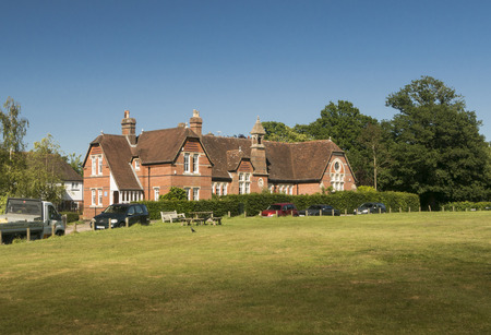The former primary school on the moor in the ancient village of Hawkhurst, Kent, UKのeditorial素材