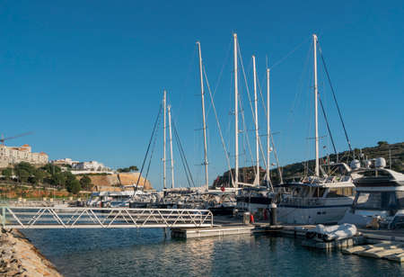 Boats in the marina in Albufeira, Algarve, Portugalのeditorial素材