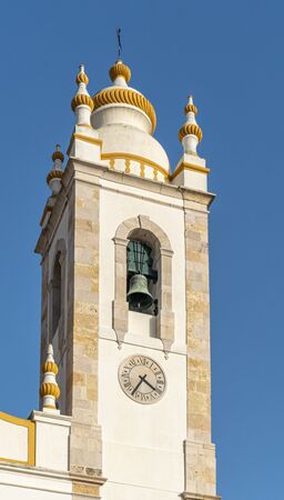 Bell tower of the Main Church of Portimao in the Algarve, Portugal