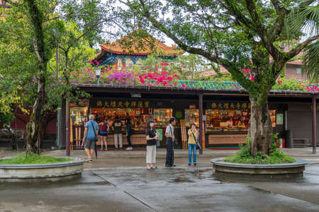 A gift shop at Po Lin Monastery, Lantau Island, Hong Kongのeditorial素材