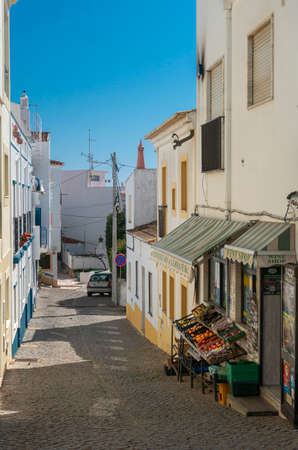 Fishing village of Burgau in the Algarve, Portugalのeditorial素材