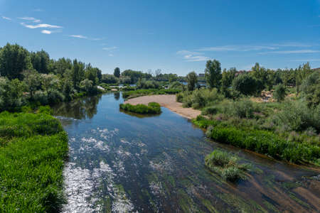View of the River Tormes in the city of Salamanca, Spain