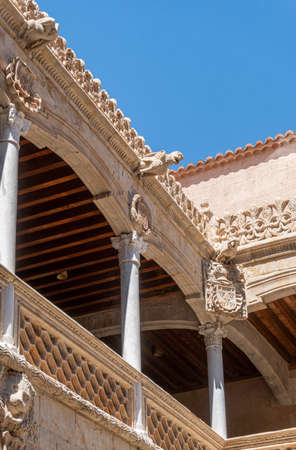 Public Library courtyard in the city of Salamanca, Spainのeditorial素材