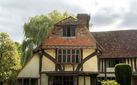 An ancient timber-framed cottage in the village of Smarden, Kent, UKのeditorial素材