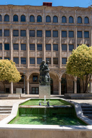 Public gardens in the city of Salamanca, Spainのeditorial素材