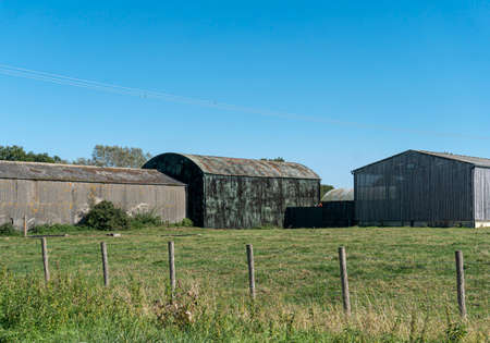 Barns on a farm in the Kent countryside, UKの写真素材
