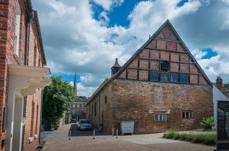 View of the rear of the Almshouses Chapel in the ancient market town of Ledbury, Herefordshire, UKのeditorial素材