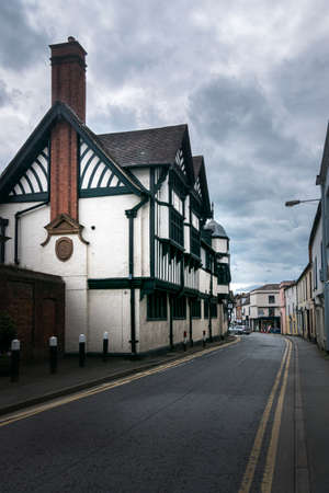 View of a timber framed house in the ancient market town of Ledbury, Herefordshire, UK
