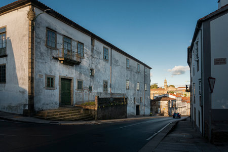 Street view in the city of Santiago de Compostela, Spainのeditorial素材