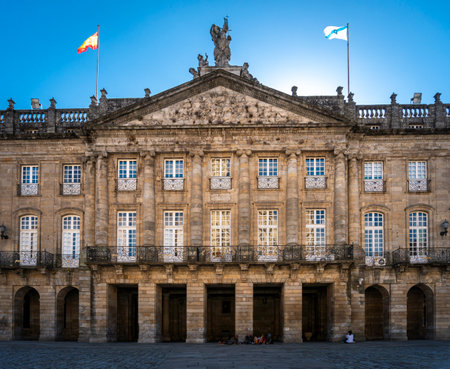 Town Hall, Santiago de Compostela, Spainのeditorial素材