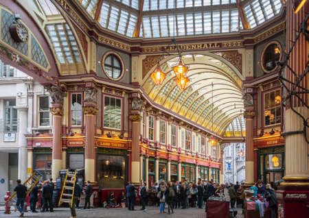 Leadenhall Market interior, London, UKのeditorial素材