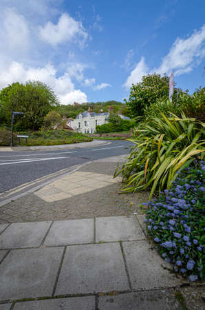 Street view in the town of Hastings, East Sussex, UKの写真素材