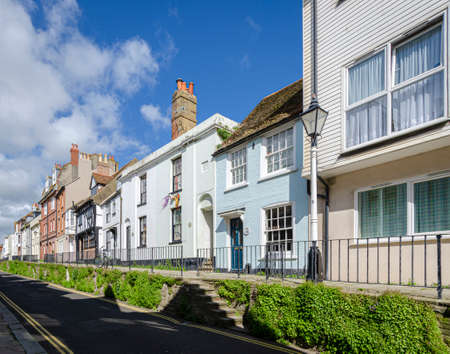 May 2015, Hastings, East Sussex, UK -  Street view of the Old Town, Hastings, East Sussex, UKのeditorial素材