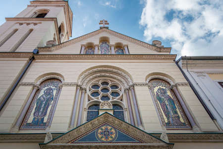 Saint Cyril Methodist church in the city of Zagreb, Croatiaの写真素材