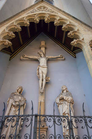 Religious carvings in the city of Zagreb, Croatiaのeditorial素材