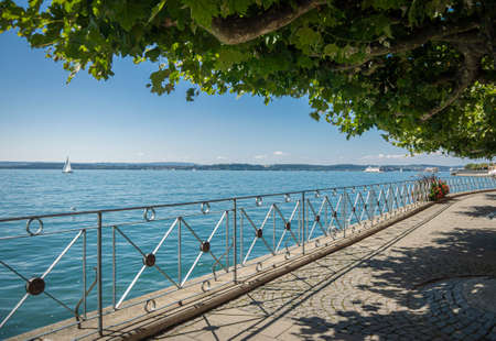 Lake Constance  in the city of Meersburg, Germanyの写真素材