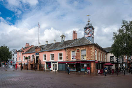 Carlisle, Cumbria, UK, August 2020 - Street view of the city of Carlisle, UKのeditorial素材