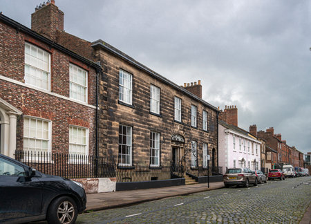 Carlisle, Cumbria, UK, August 2020 - Ancient architecture in the city of Carlisle, Cumbria, UKのeditorial素材