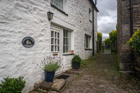 Street view of the village of Dent in the Yorkshire Dales, UKのeditorial素材