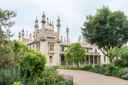 The Royal Pavilion and gardens in Brighton, East Sussex, UKのeditorial素材