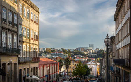 Street view of the city of Porto, Portugalのeditorial素材