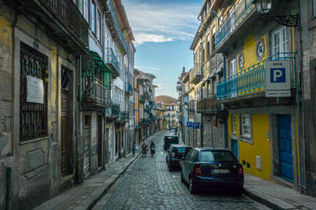 Street view of the city of Porto, Portugalのeditorial素材