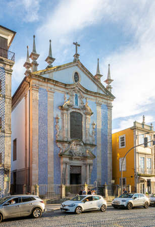 Parish church of Saint Nicholas in the city of Porto, Portugalのeditorial素材
