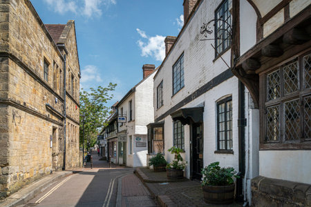 Street view of the town of East Grinstead, West Sussex, UKのeditorial素材