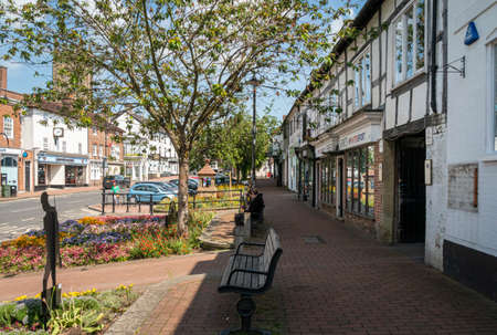 Street view of the town of East Grinstead, West Sussex, UK