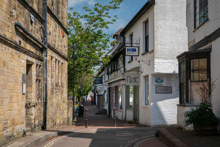 Street view of the town of East Grinstead, West Sussex, UKのeditorial素材
