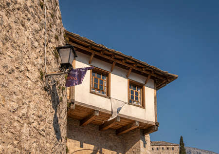 Mostar, Bosnia & Herzegovina, March 2022 - Old buildings of the city of Mostar, Bosnia & Herzegovinaのeditorial素材