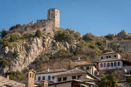 Pocitelj medieval village in the Capljina municipality in Bosnia and Herzegovinaのeditorial素材