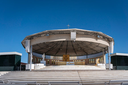The outdoor altar to the Saint James church in MeÄ‘ugorje, Bosnia & Herzegovina