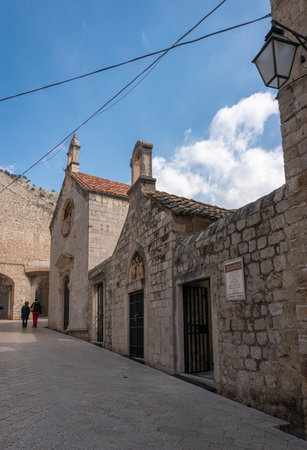 Ancient chapels in the Old City of Dubrovnik, Croatiaのeditorial素材
