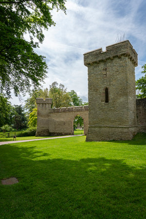 Defence walls of Croft Castle in Yarpole, Herefordshire, UKのeditorial素材