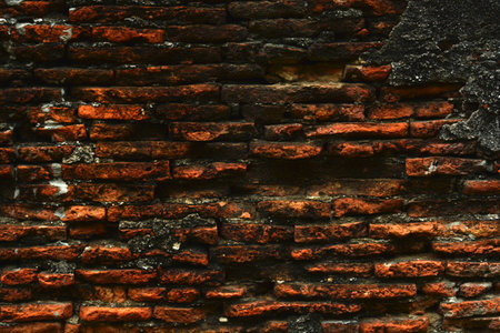 Old brick and mossの写真素材