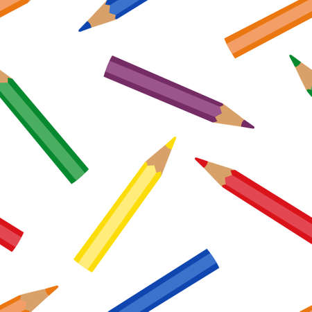 seamless pattern colored pencils vectorのイラスト素材