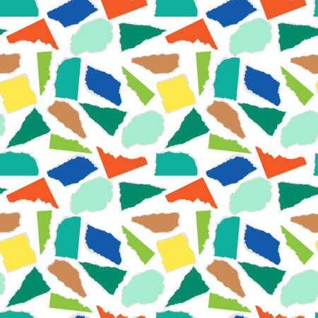 seamless pattern pieces of torn paper simple vector illustration.のイラスト素材
