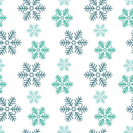 snowflakes.Vector seamless pattern Winter background, Merry Christmas holidayのイラスト素材