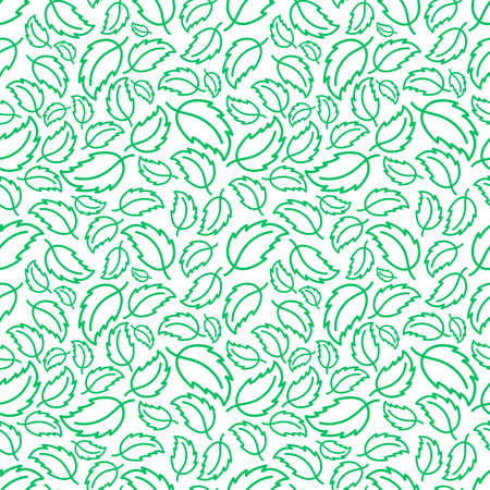 green leaves seamless pattern endless backgroundのイラスト素材