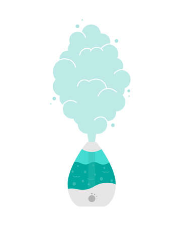 Humidifier microclimate for home vector flat illustration.