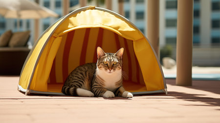 Cat suffers from the heatの素材