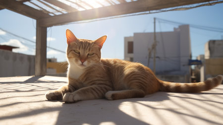 Cat suffers from the heatの素材